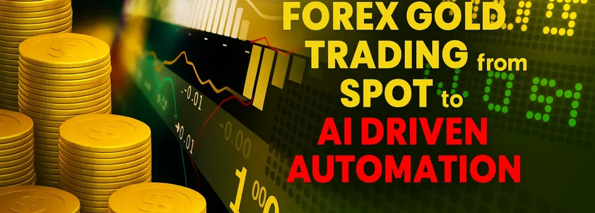 Forex gold trading market graph on screen