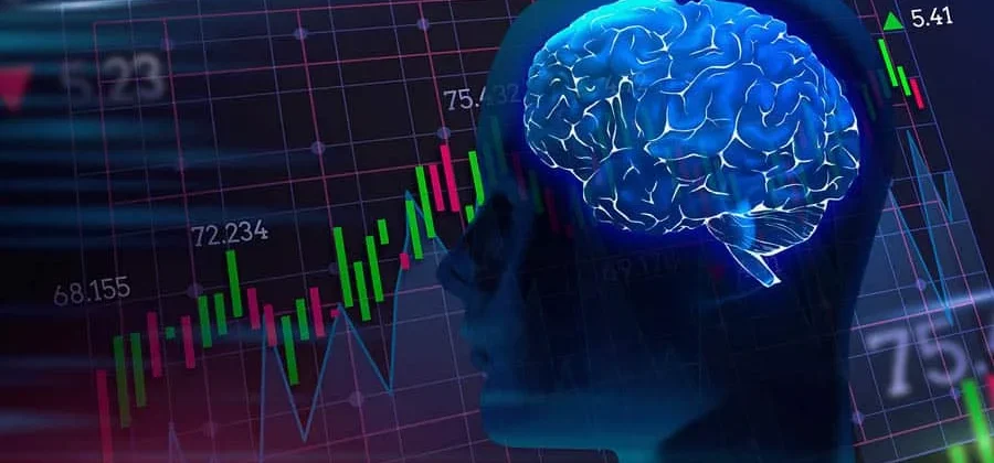 Forex trading psychology concept with balanced mindset