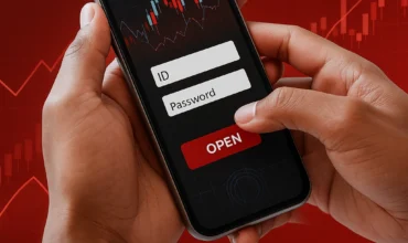 User trying to open forex trading account on smartphone