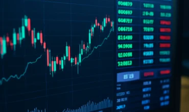 Candlestick graph of forex online trading analysis