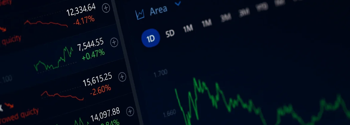 Forex broker trading platform showing live charts